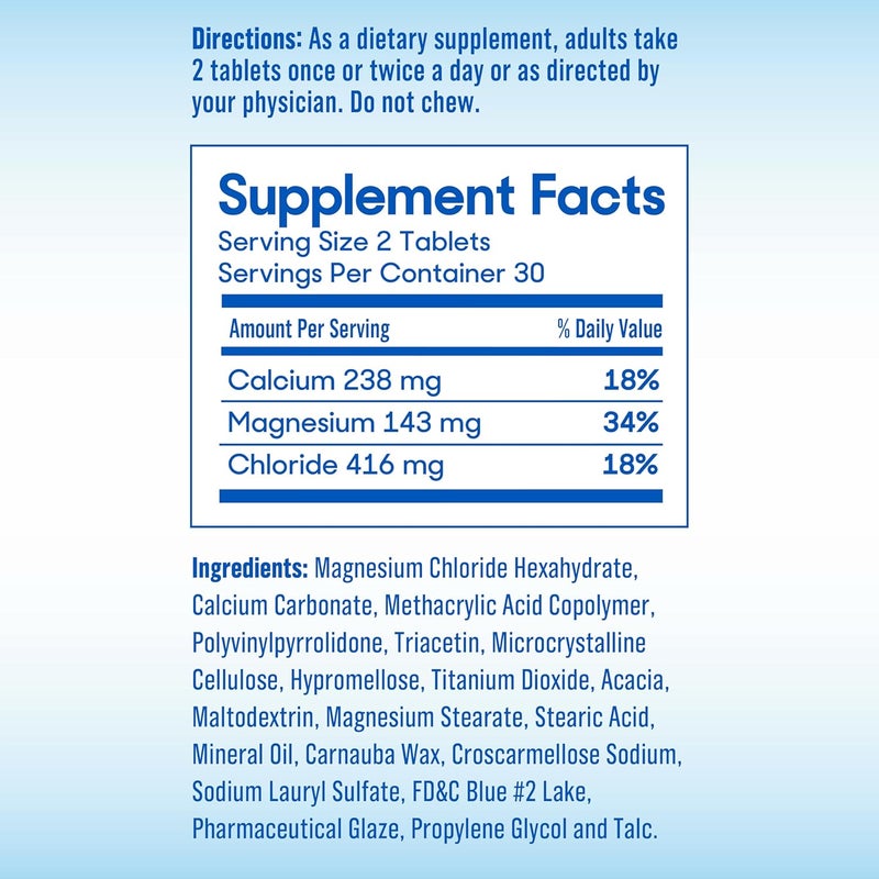 Slow-Mag SlowMag Mg Muscle + Heart Magnesium Chloride with Calcium Supplement, 60 Count - Image 2